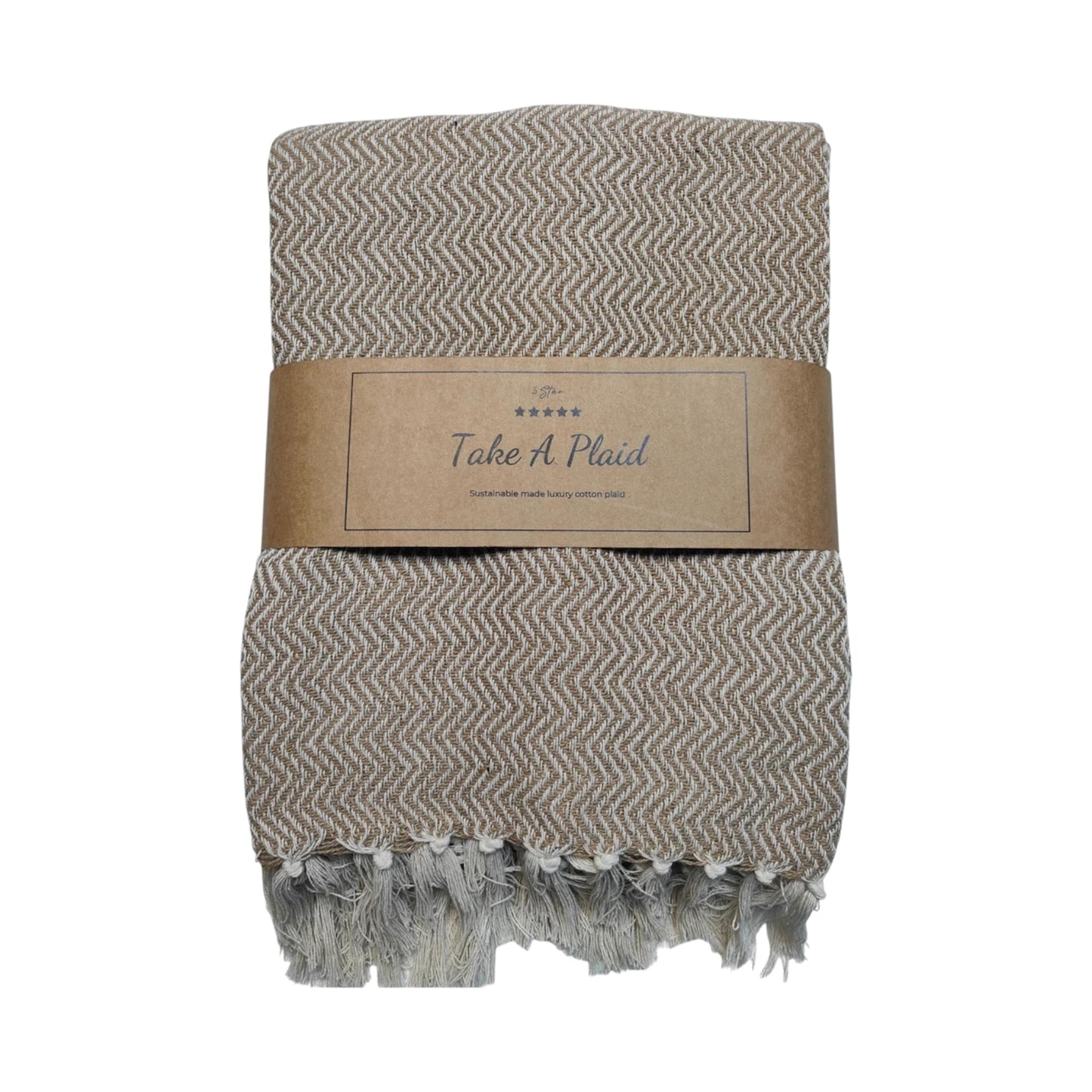 Take a Plaid - recycelte Decke Beige
