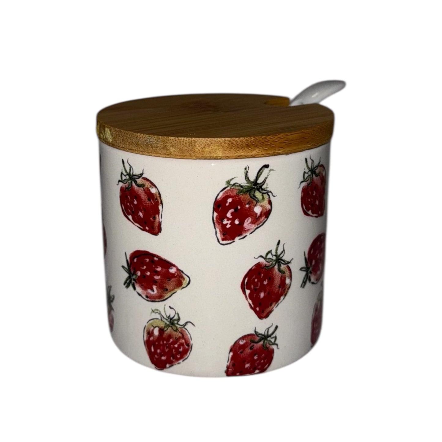Boltze Home - Aufbewahrungsdose mit Deckel in Erdbeermuster "Strawberry"