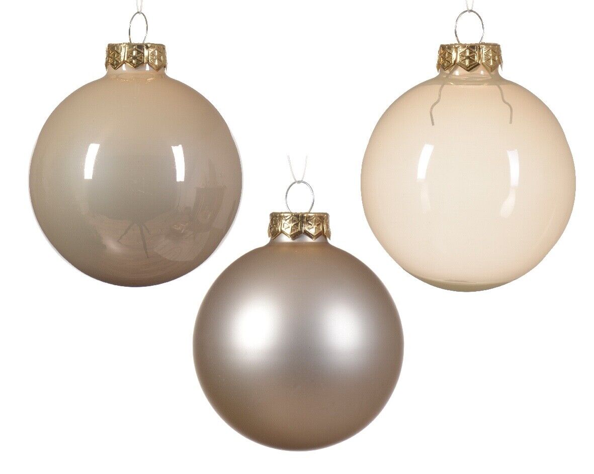 Decoris - Kugelset Beige-Mix 21 Stück 5-7cm
