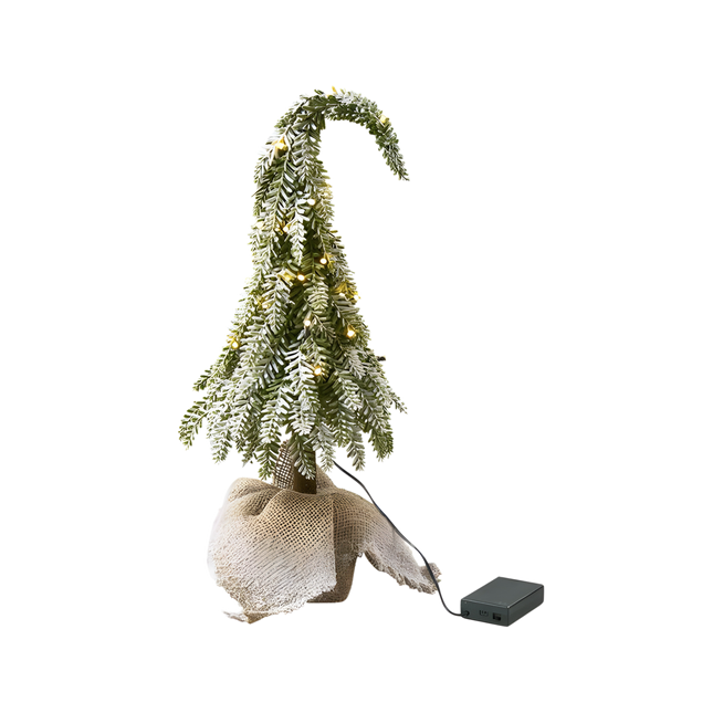 LED Tannebaum 50cm, batteriebetrieben, beschneit