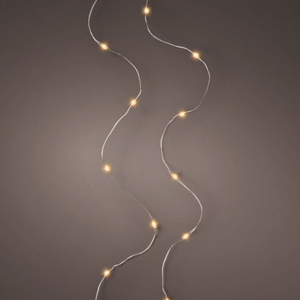 Lumineo - LED Micro Lichterkette 40 LED 1,95m Klassisch Warm Batteriebetrieb
