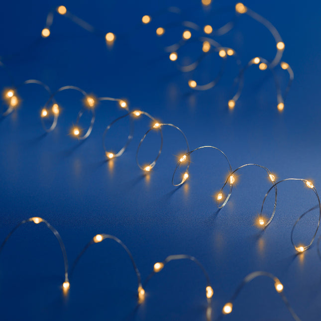 Lumineo - LED Micro Lichterkette 40 LED 1,95m Klassisch Warm Batteriebetrieb