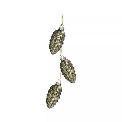 Lumineo - LED Lichterkette "Tannenzapfen" grün