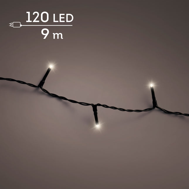 Lumineo - LED Basic Lichterkette 120 LED 9m Warmweiß