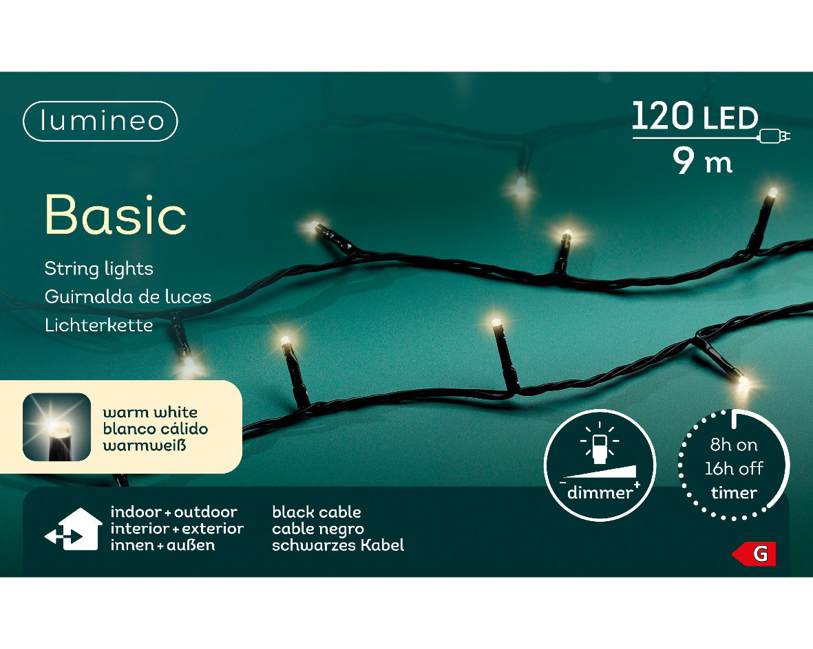 Lumineo - LED Basic light chain 120 LEDs 9m