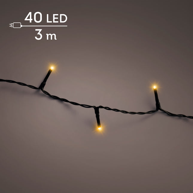 Lumineo - LED Basic Lichterkette 40 LED 3m Klassisch Warm