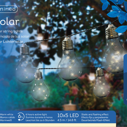 Lumineo - LED Solar Lichterkette "Birne"