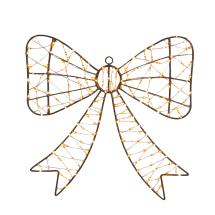 LED-Schleife, mit Flash-Effekt, warmweiß, 200 LED, 36x40cm, Timer-Funktion, Batteriebetrieb