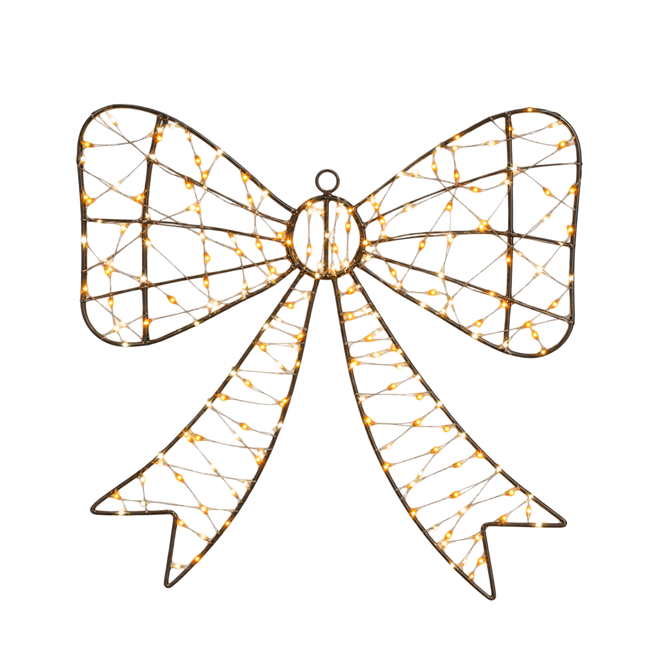 LED-Schleife, mit Flash-Effekt, warmweiß, 200 LED, 36x40cm, Timer-Funktion, Batteriebetrieb