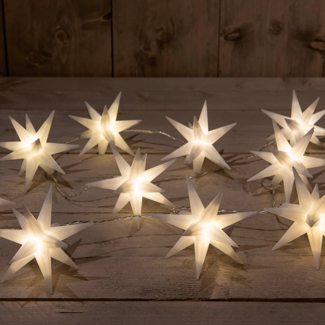 Anna's Collection - LED 3D Sterne Lichterkette Timer Trafo 1,5m