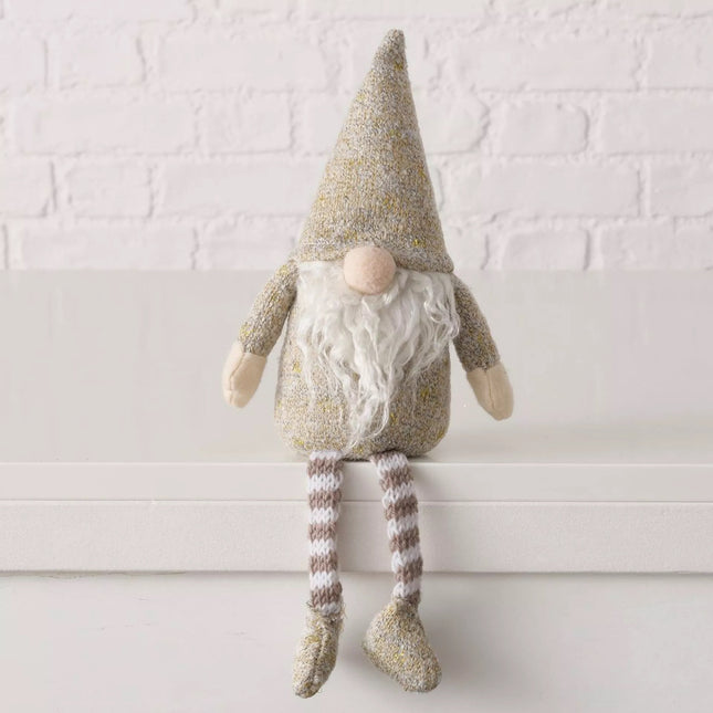 Boltze - Wichtel Gnom Kantenhocker 33cm beige