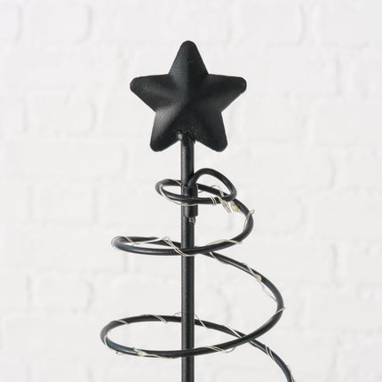 Boltze - LED Baum Dekoaufsteller Weihnachtsbaum "Saturn" 80cm Timer Batteriebetrieb