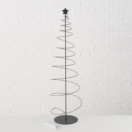 Boltze - LED Baum Dekoaufsteller Weihnachtsbaum "Saturn" 80cm Timer Batteriebetrieb