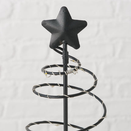 Boltze - LED Baum Dekoaufsteller Weihnachtsbaum "Saturn" 40cm Timer Batteriebetrieb