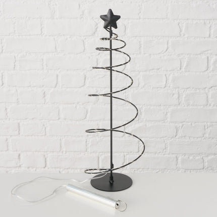 Boltze - LED Baum Dekoaufsteller Weihnachtsbaum "Saturn" 40cm Timer Batteriebetrieb