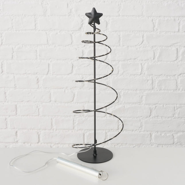 Boltze - LED Baum Dekoaufsteller Weihnachtsbaum "Saturn" 40cm Timer Batteriebetrieb