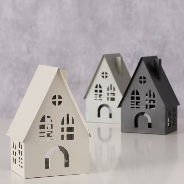 Boltze - Teelichthalter Laterne "Chelsea" 13cm Metall ver. Varianten