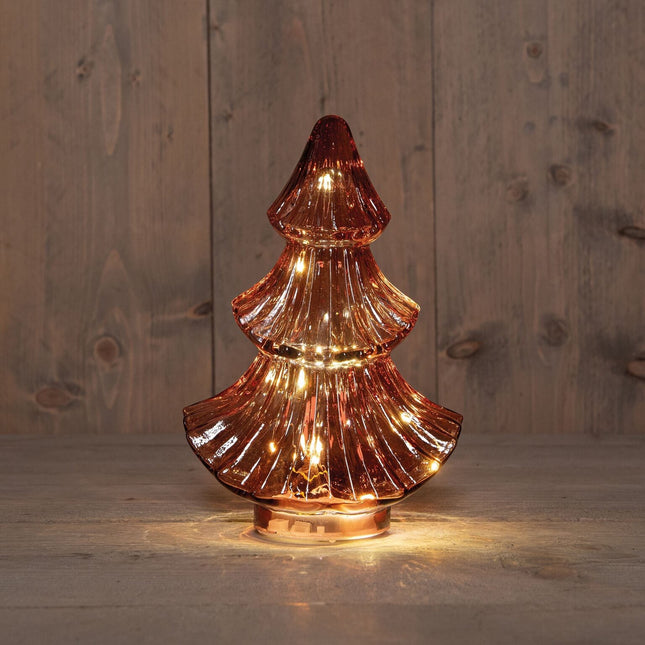 Anna's Collection - LED Baum Glas Rot 24cm