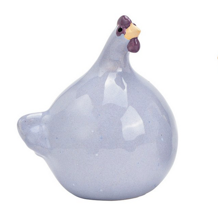 Huhn aus Keramik lila ver. Varianten, (B/H/T) 7x9x10cm