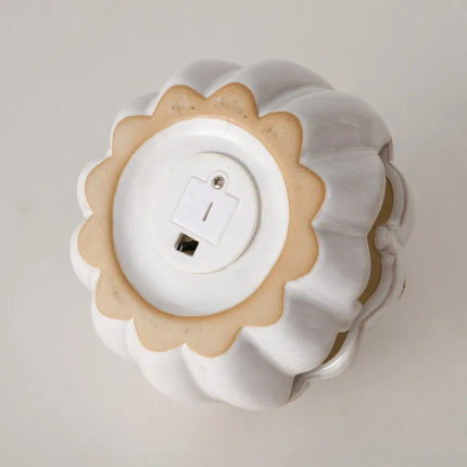 Boltze Home LED Kürbis Keramik Monty 9x10,5cm batteriebetrieben Timer