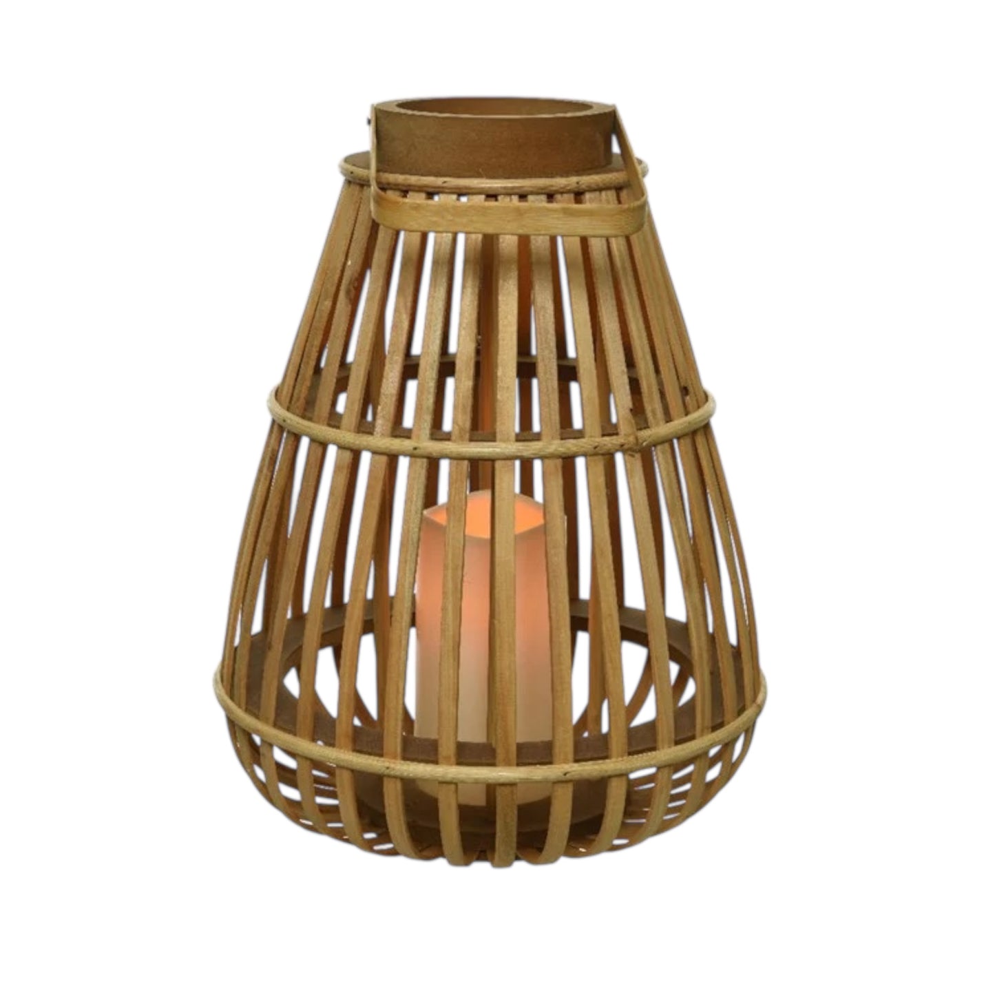 Lumineo - LED lantern bamboo with flame effect