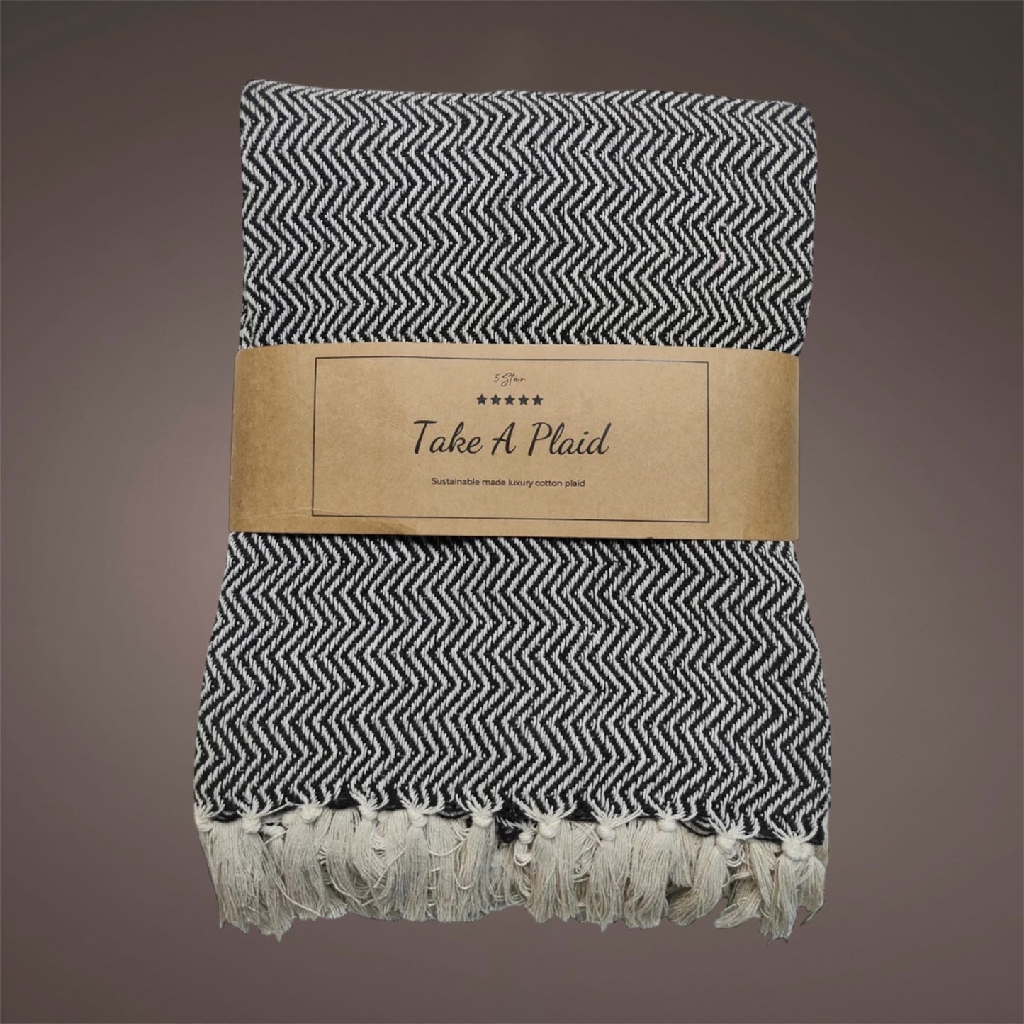 Take a Plaid - recycled blanket black