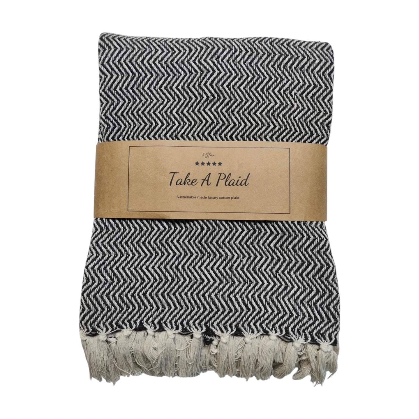 Take a Plaid - recycled blanket black