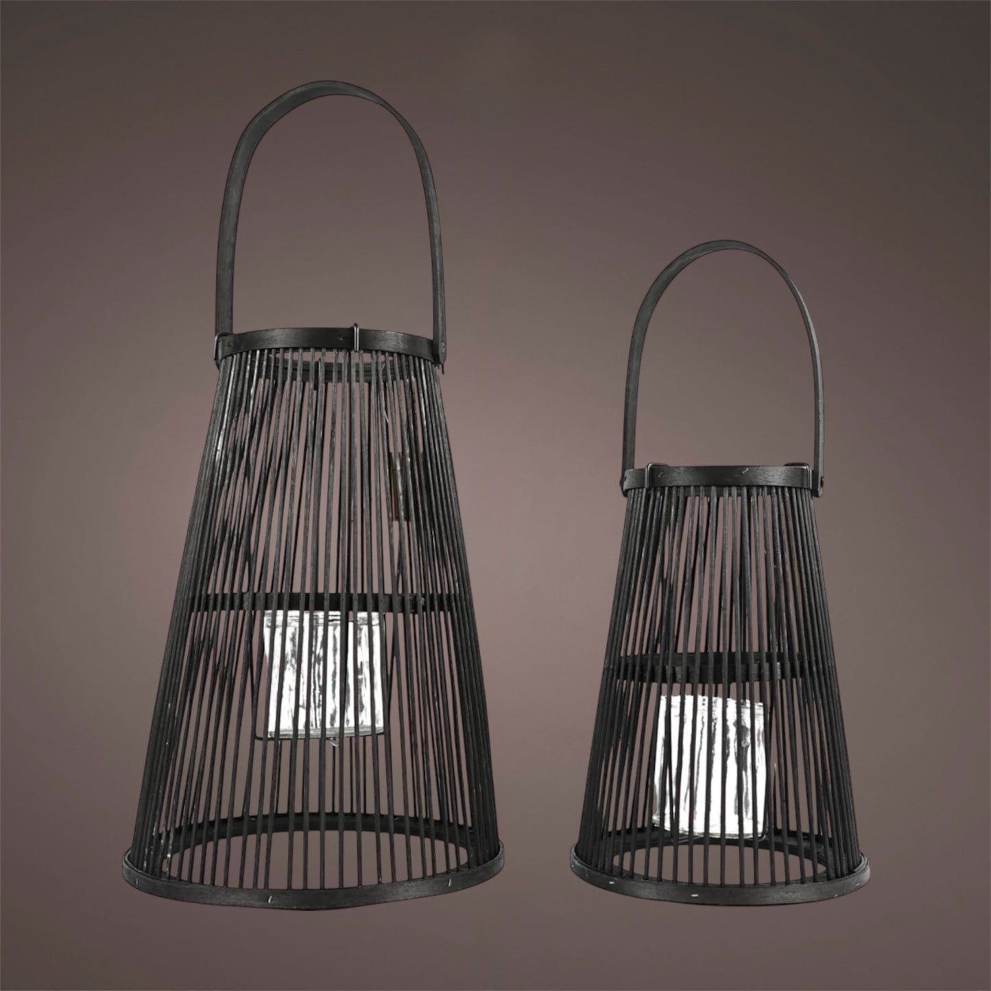 Lantern "Camau" set of 2 25.5cm/34.5cm