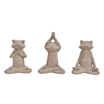 Yoga Frosch aus Zement