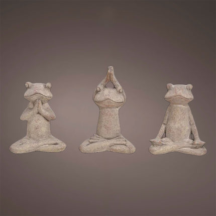 Yoga Frosch aus Zement