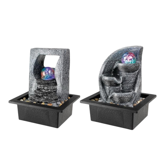 Lumineo - Zimmerbrunnen LED mit Glaskugel