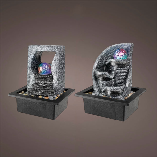 Lumineo - Zimmerbrunnen LED mit Glaskugel