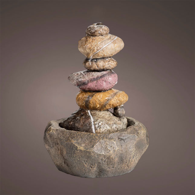 Lumineo - Gartenbrunnen "Steinturmbrunnen"