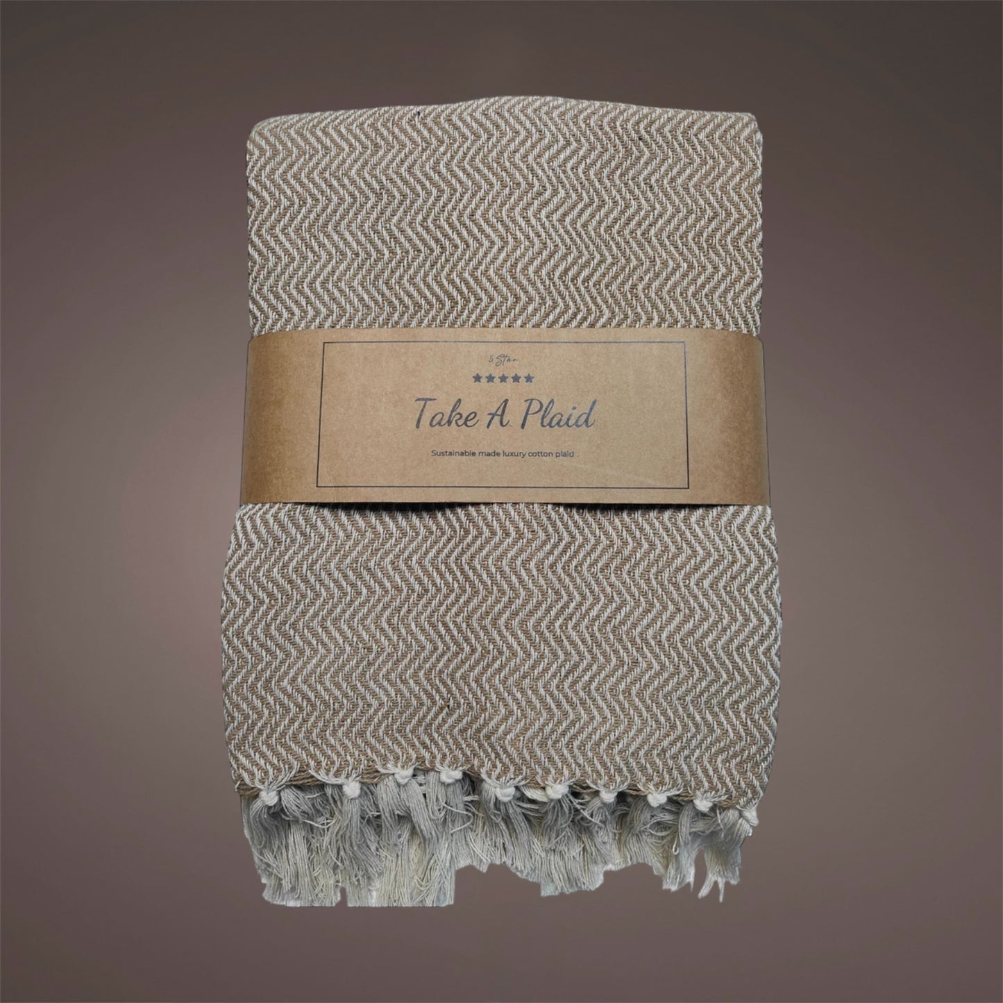 Take a Plaid - recycelte Decke Beige