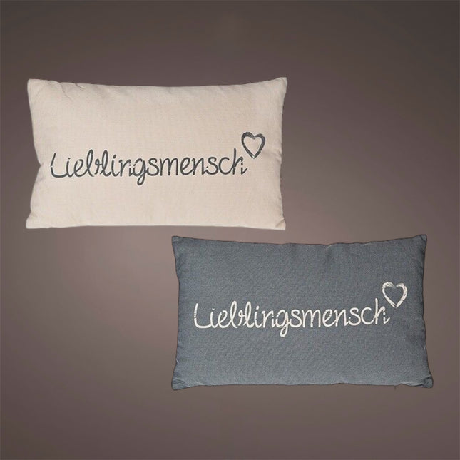 Kissen "Lieblingsmensch" mit Reißverschluß