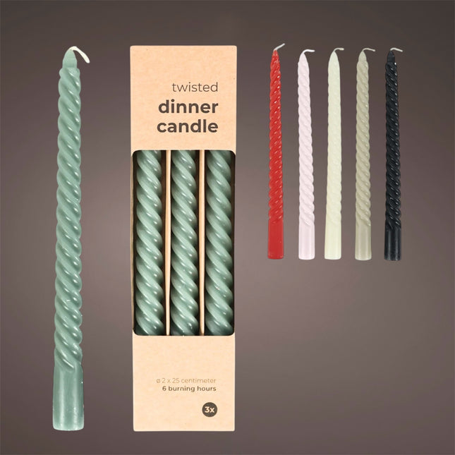 Twist Tischkerze 25 cm Set