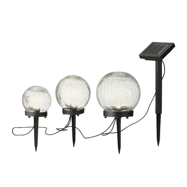 Lumineo - LED Glaskugel 3er Set