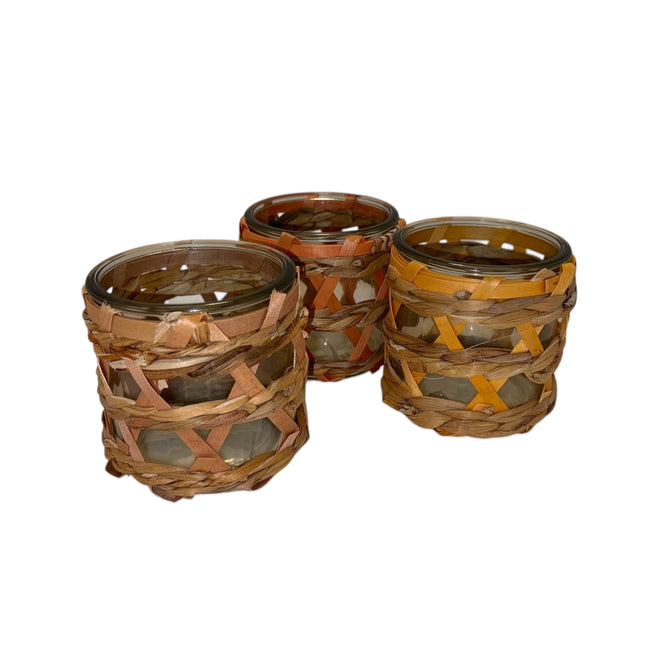 Dijk - Windlicht Glas Seegras 10cm verschiedene Varianten