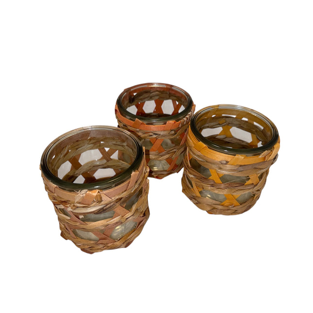 Dijk - Windlicht Glas Seegras 10cm verschiedene Varianten