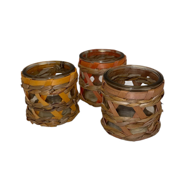 Dijk - Windlicht Glas Seegras 8cm verschiedene Varianten