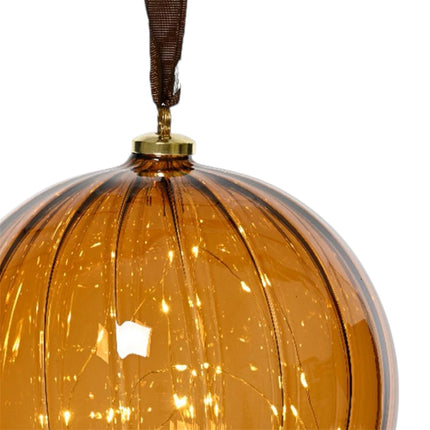 Lumineo - LED Kugel Glas 15cm Timer