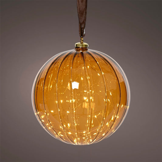 Lumineo - LED Kugel Glas 10cm Timer
