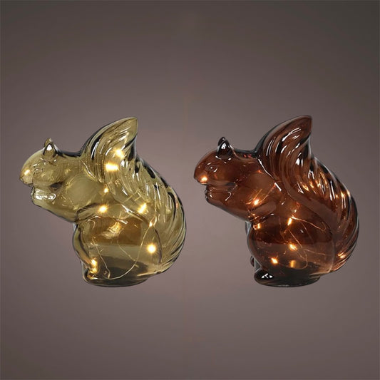 Svenska Living - LED Eichhörnchen Glas 16cm ver. Varinaten