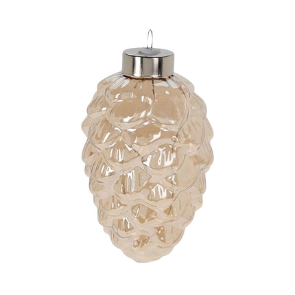 Koopman - LED Tannenzapfen Beige 4 LED Ornament