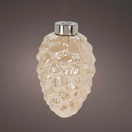Koopman - LED Tannenzapfen Beige 4 LED Ornament