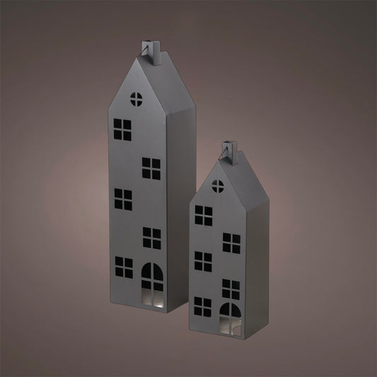 Boltze - Laternen Set "Houses" Metall