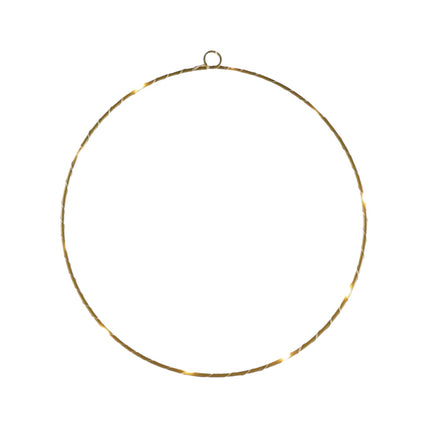 Svenska Living - LED Kranz "Circle" 25cm gold Batteriebetrieb