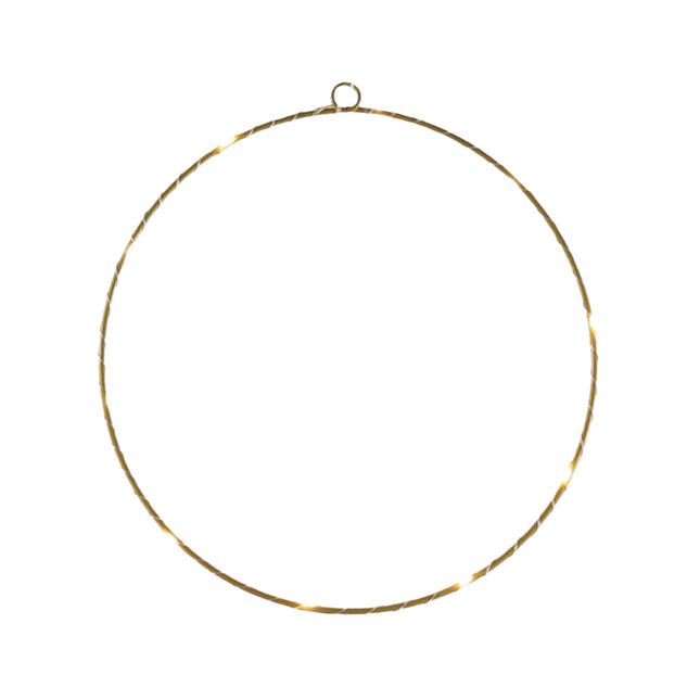 Svenska Living - LED Kranz "Circle" 25cm gold Batteriebetrieb