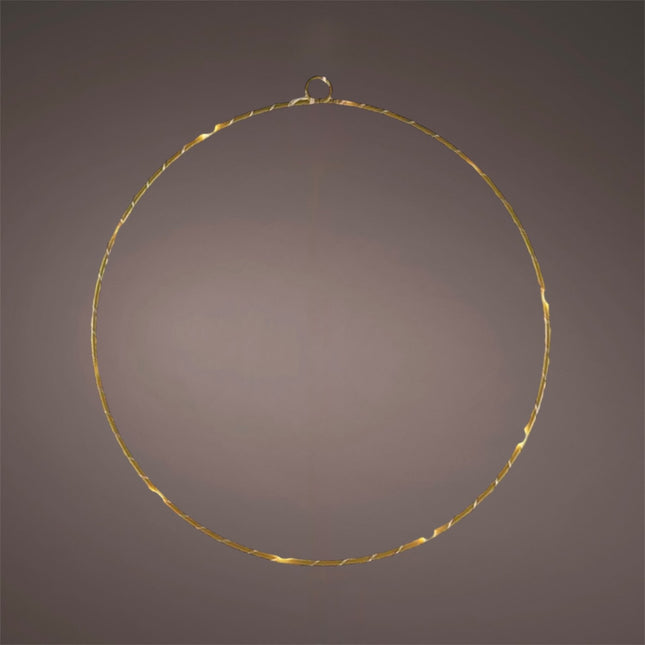 Svenska Living - LED Kranz "Circle" 25cm gold Batteriebetrieb