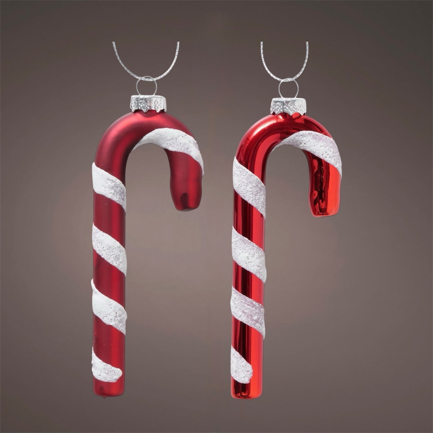 Boltze - Christbaumkugeln Hänger "Zuckerstange" Candy Cane 12cm Glas ver. Varianten